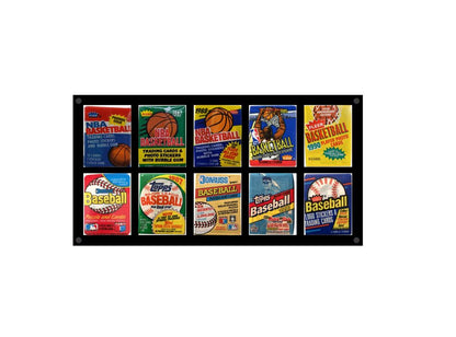 Magnetic Wall Frame for 10 Baseball/Basketball Wax Packs (up to 17ct). UV Resistant.