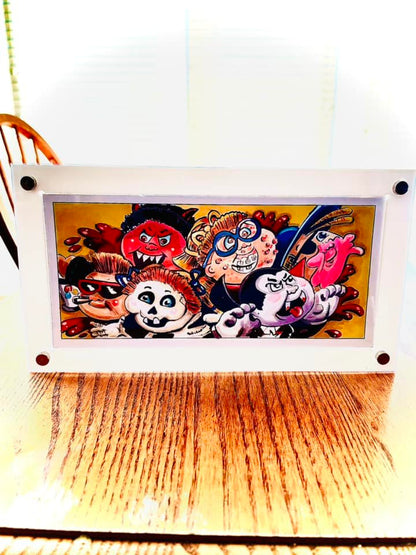 Acrylic Holder/Display/Frame For Triptych (triple) Sketch Cards - WHITE - Acrydis