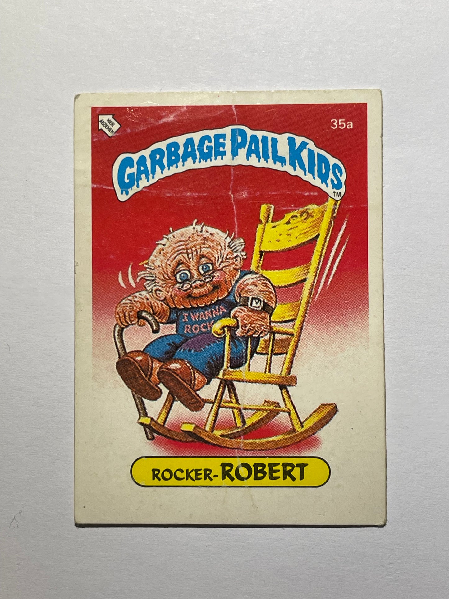 Garbage Pail Kids | German Test Set | 1985 | ROCKER ROBERT 35A | OS1 WRINKLY RANDY/ROCKIN'ROBERT