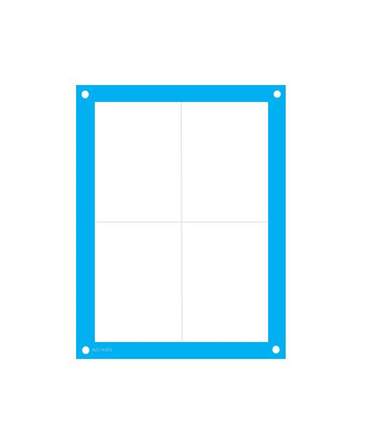 Acrylic Holder/Display/Frame For Loaded 2x2 Puzzle Sketch Cards - With Set Of Screws - Blue