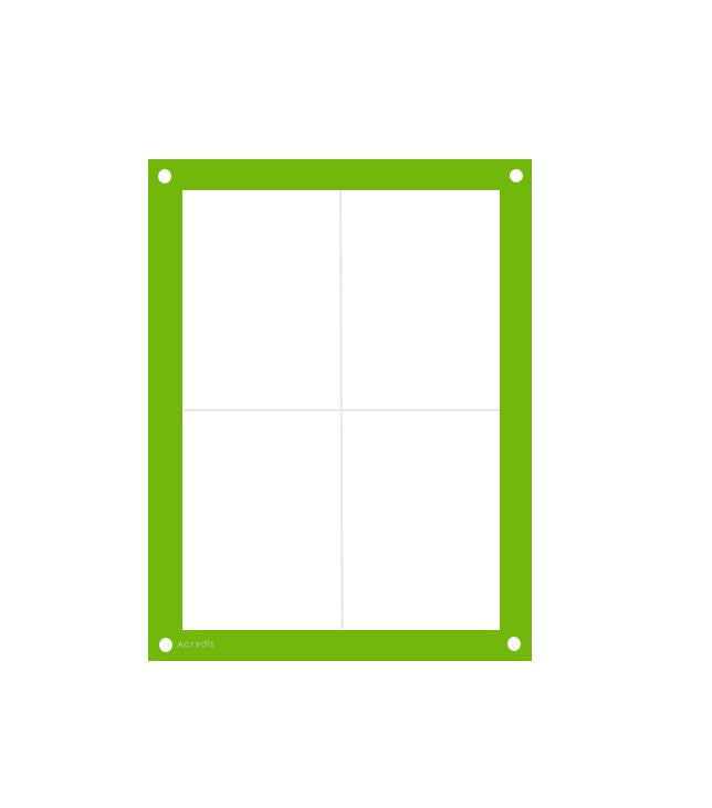 Acrylic Holder/Display/Frame For Loaded 2x2 Puzzle Sketch Cards - With Set Of Screws - Green