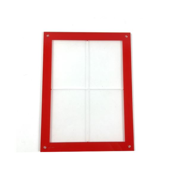 Acrylic Holder/Display/Frame For Loaded Sketch Cards - With Set Of Screws - Red - Acrydis